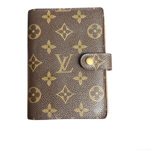 Louis Vuitton Agenda PM Monogram Card Passport Notes Holder Original LV Ruler